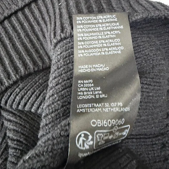 Free People Cropped Sweater Women XS Black OB1609060 - Picture 4 of 8